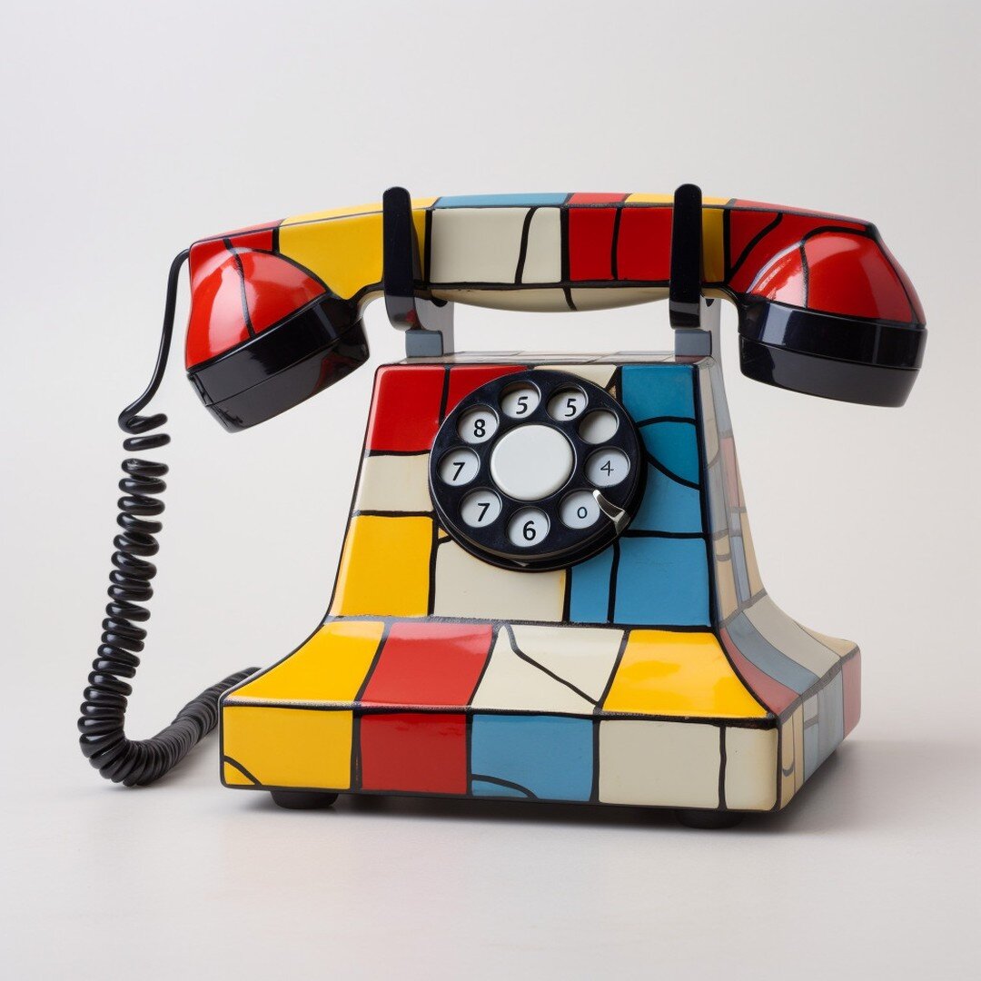 I've been playing with AI image generators a bit and it inspired me to write my first blog post in a few years

Here's what an corded phone by Mondrian might look like 

Link in bio

#AIart #midjourney #blogging #digitalart
