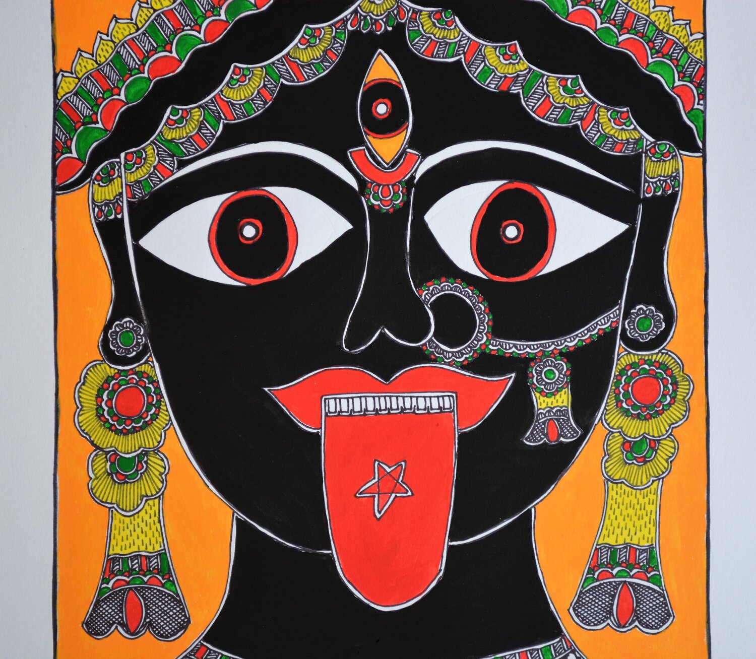 Goddess Maa Kali — Madhubani Art