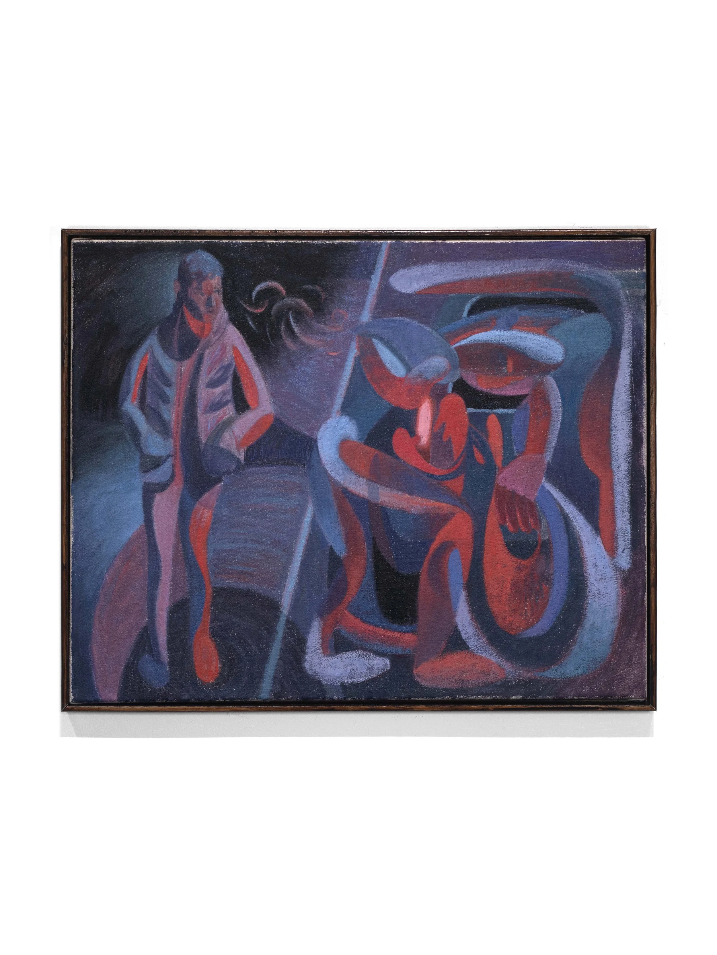 El Frio / A Cold Walk, 2026. Acrylic & oil on stretched canvas. 16" x 20" 