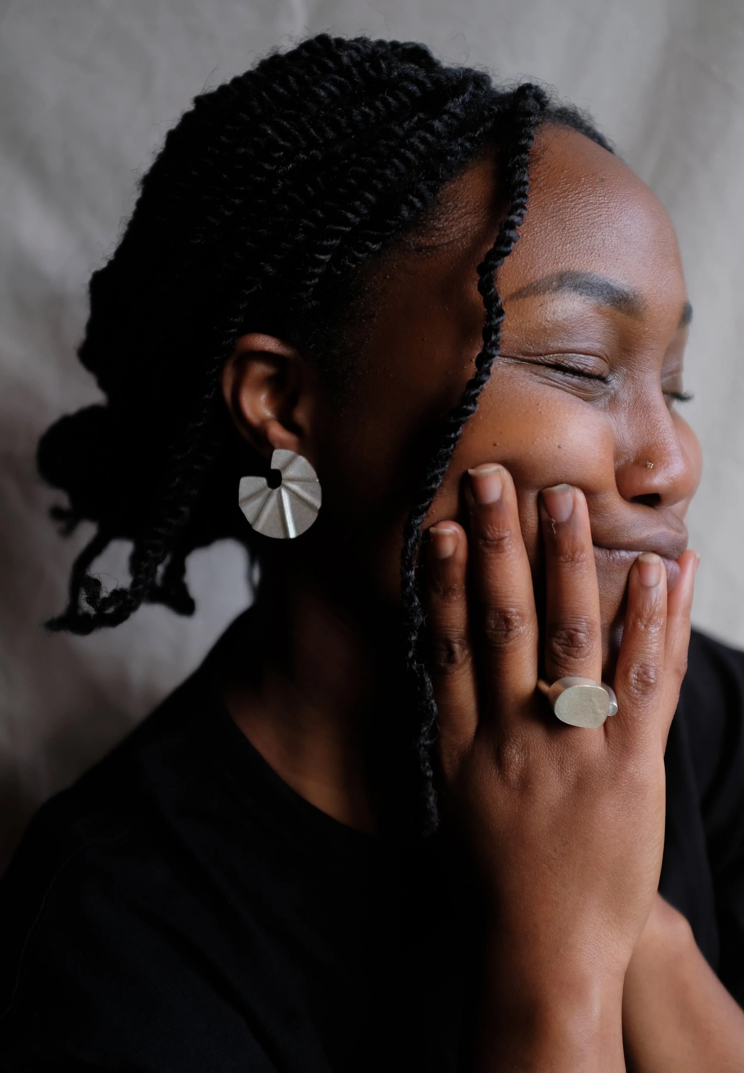 form gold + silver padlock ring