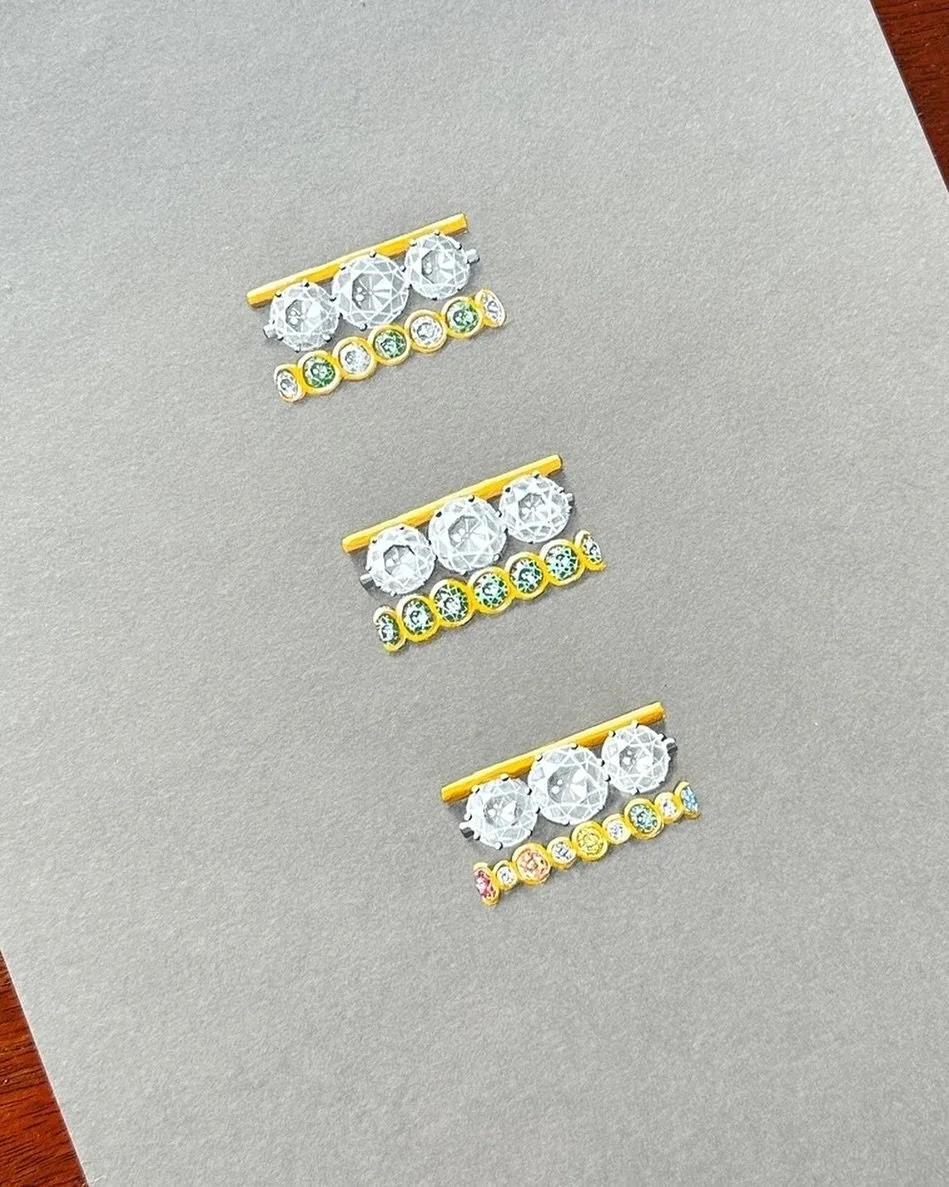 Three possibilities, one perfect choice - She knew she wanted an eternity ring to complete her stack of an antique trilogy and classic gold wedding band. But which design would honour the past while feeling completely her own? ✨
⠀⠀⠀⠀⠀⠀⠀⠀⠀
This is whe