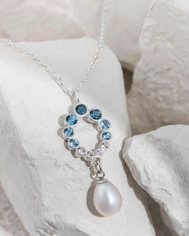 This droplet pendant is one of my favourite pieces from my collection - and loved by yours guys incidentally! Handcrafted by me in my North London studio. From forming the droplet shape, refining the cast, to the final polish that catches light like 