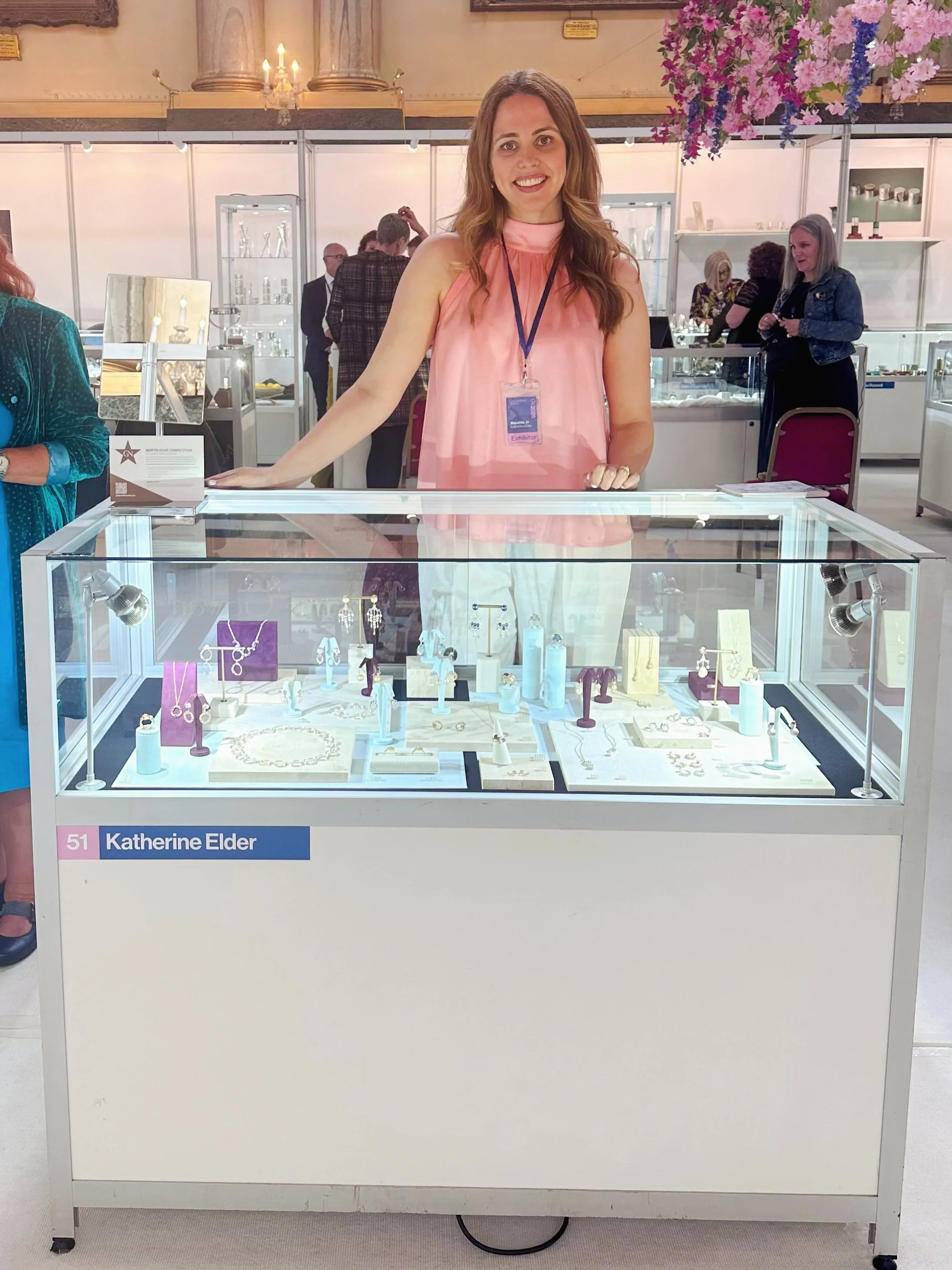 Last night - Private View ready! So lovely to chat to so many friendly sparkle addicts like myself. It&rsquo;s why I love in-person events - sharing my work, the inspiration behind each piece, and hearing your feedback is such a joy. Day two of @gold