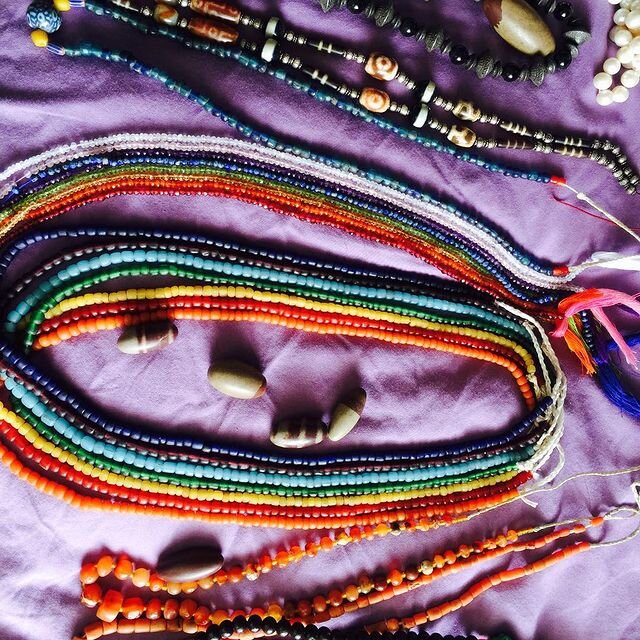 picking out some beads