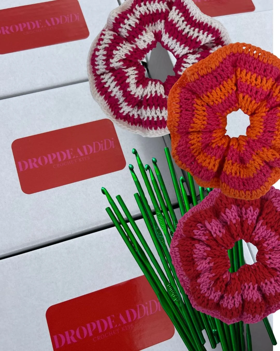 Striped Scrunchie Crochet KIT