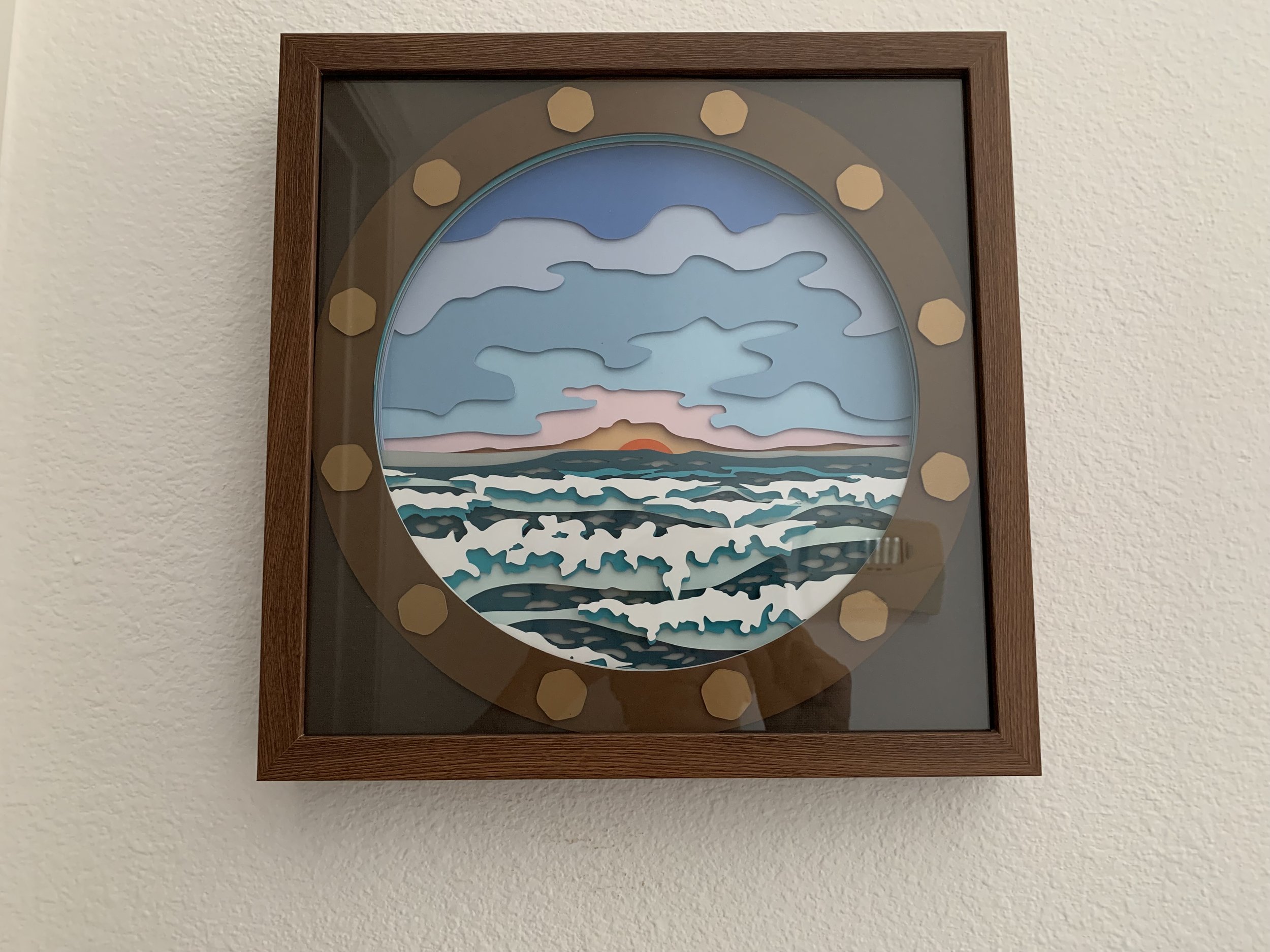 Ocean Porthole Shadow Box