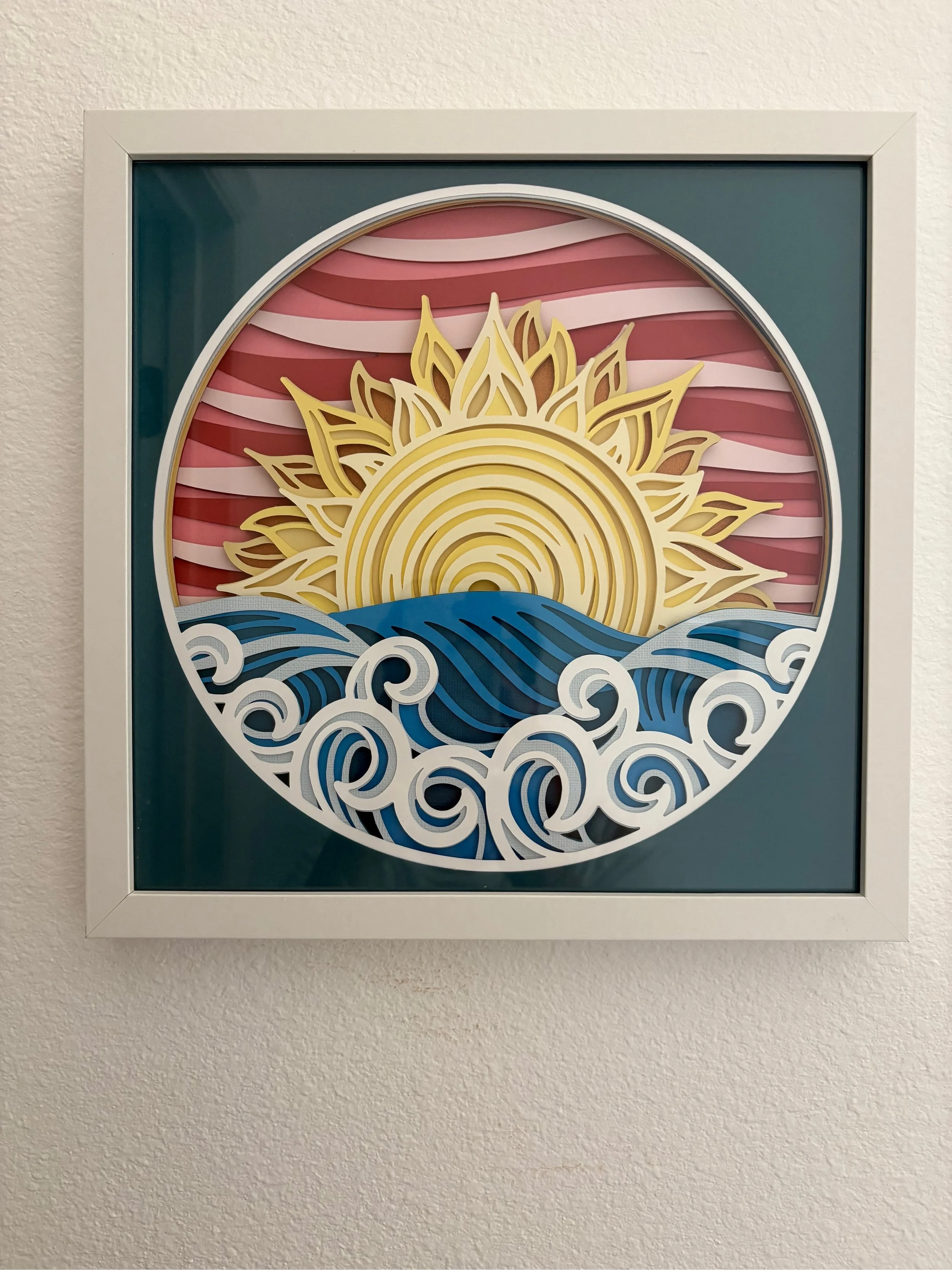 Sunrise Serenity: Layered Paper Art