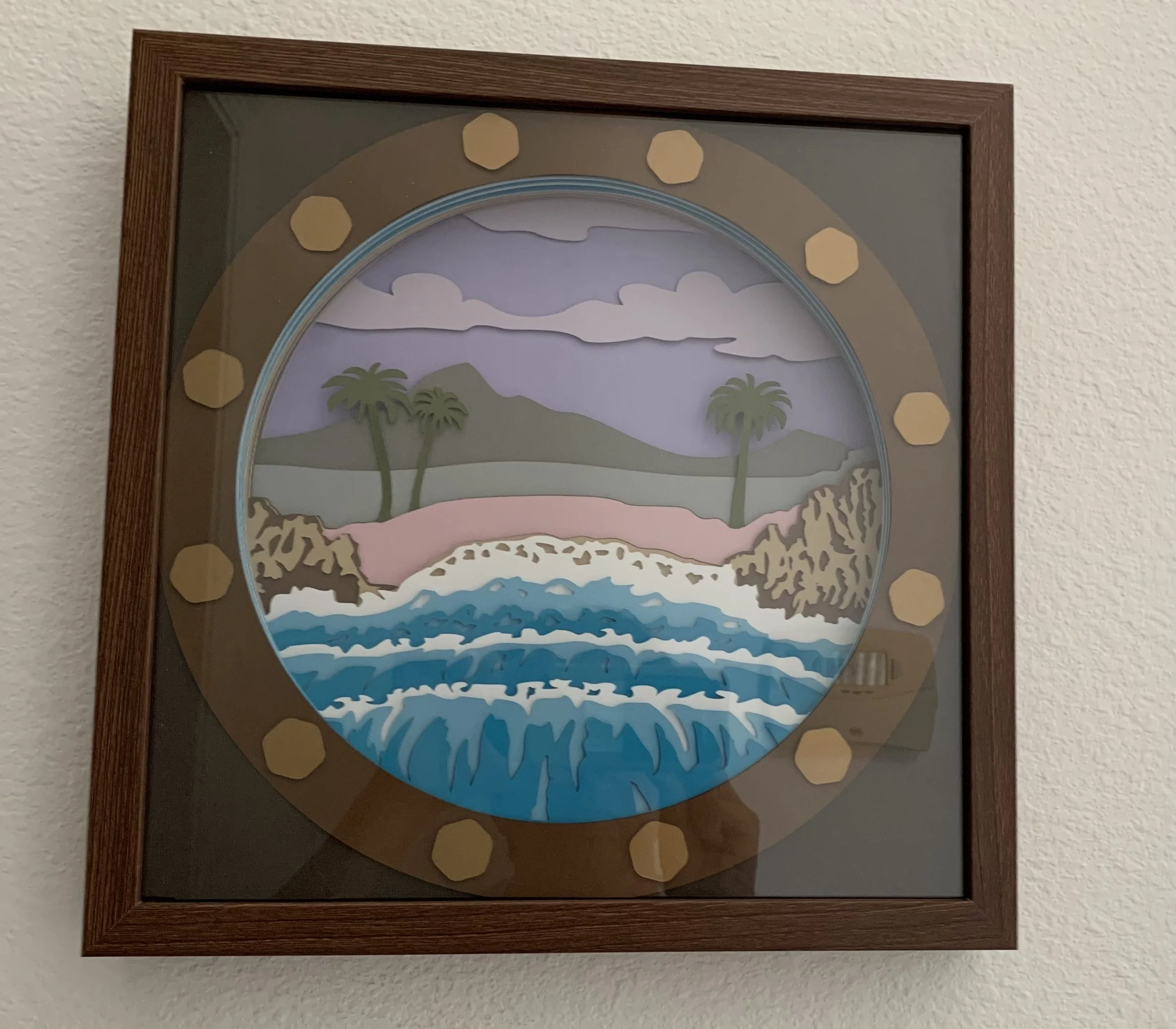 3D Framed Ocean View Art