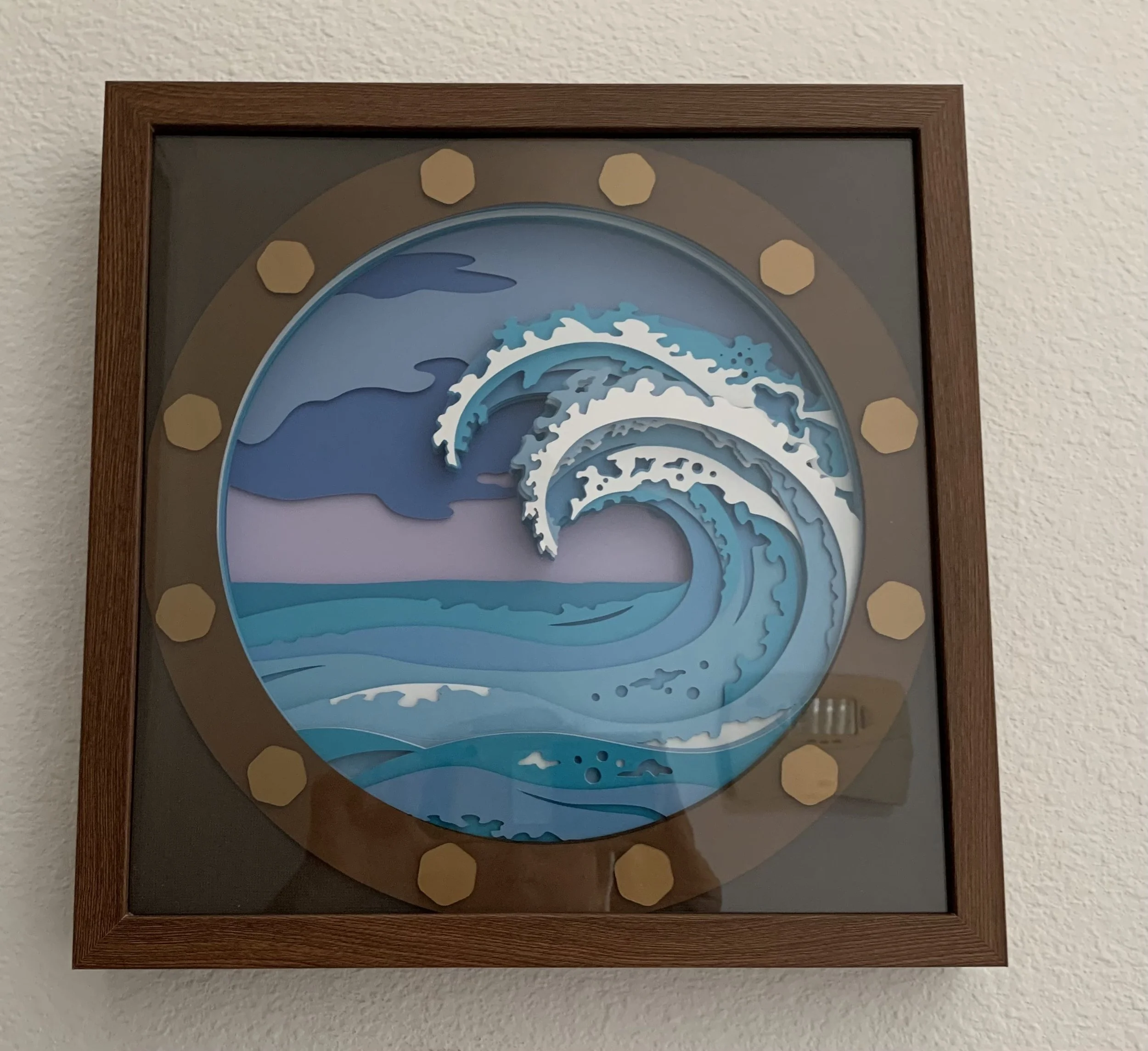 Nautical Waves 3D Layered Paper Art