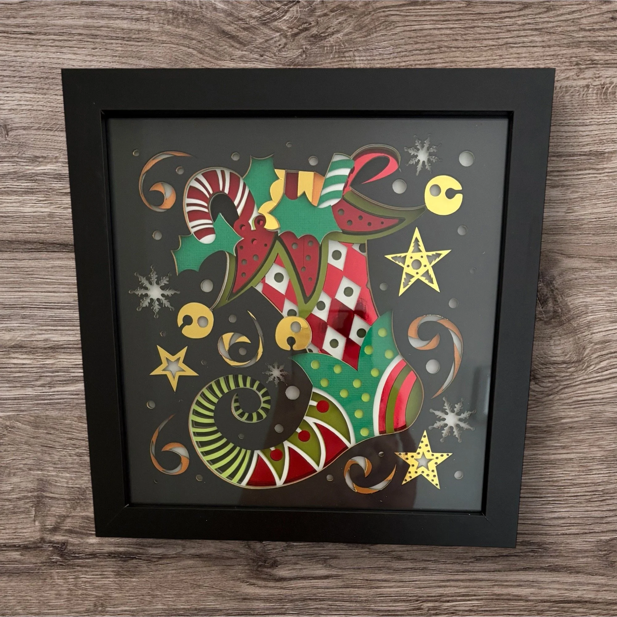 Festive Holiday Framed Art Decor