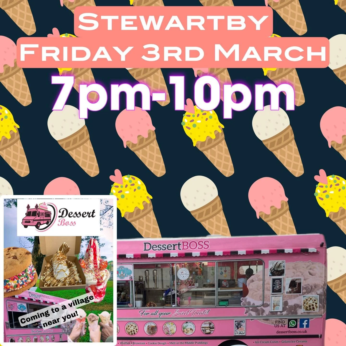 Stewartby it is your monthly visit of March!! 
Can&rsquo;t wait to be treating you all to a delicious treat! 
We are also on deliveroo tonight. 
(Stewartby Brickworks) 

We are travelling around Bedford visiting locations serving up some mouthwaterin