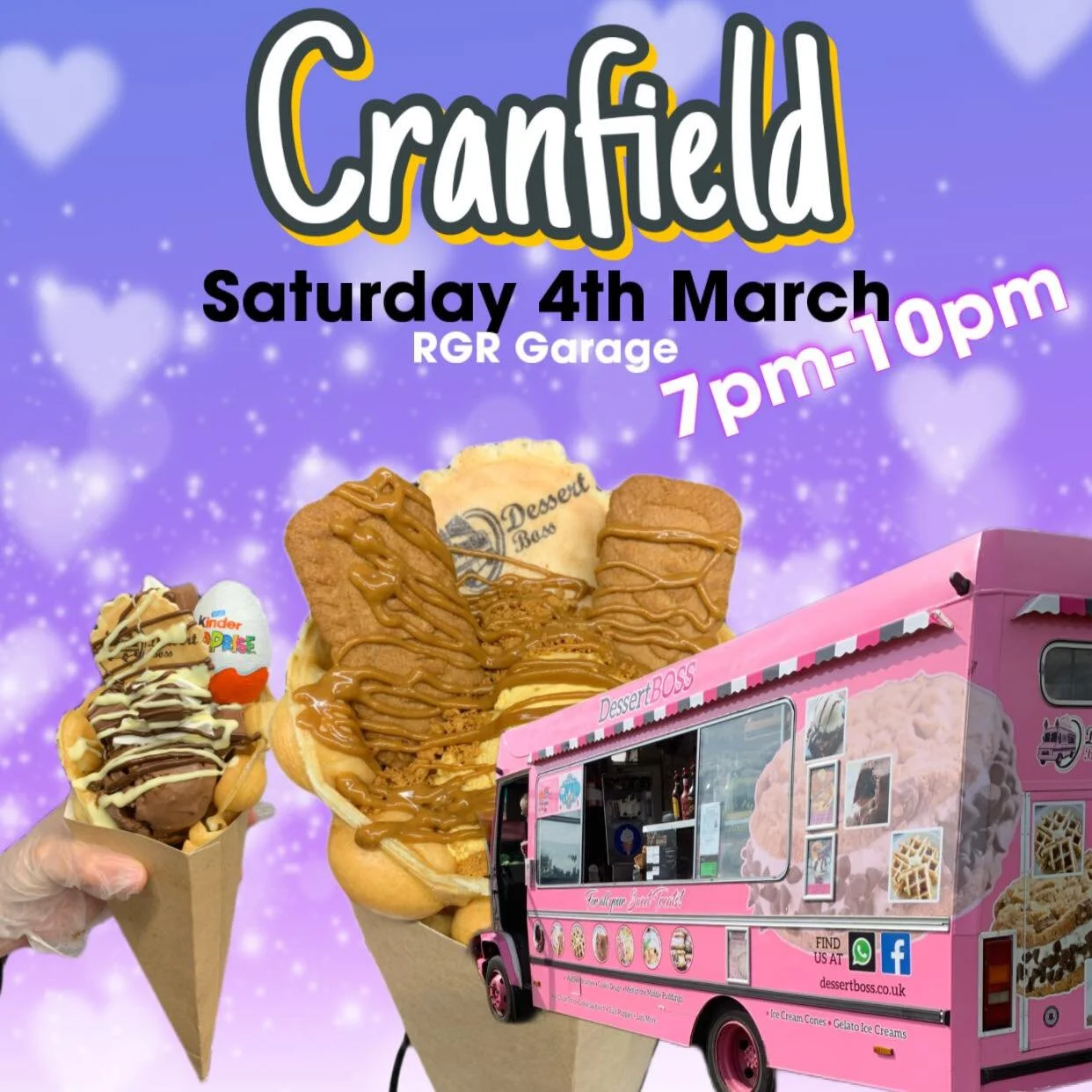 Cranfield!! it is your monthly visit of March!! 

Can&rsquo;t wait to be treating you all to a delicious treat! 
We are also on deliveroo tonight. 
(Also on deliveroo) 

We are travelling around Bedford visiting locations serving up some mouthwaterin