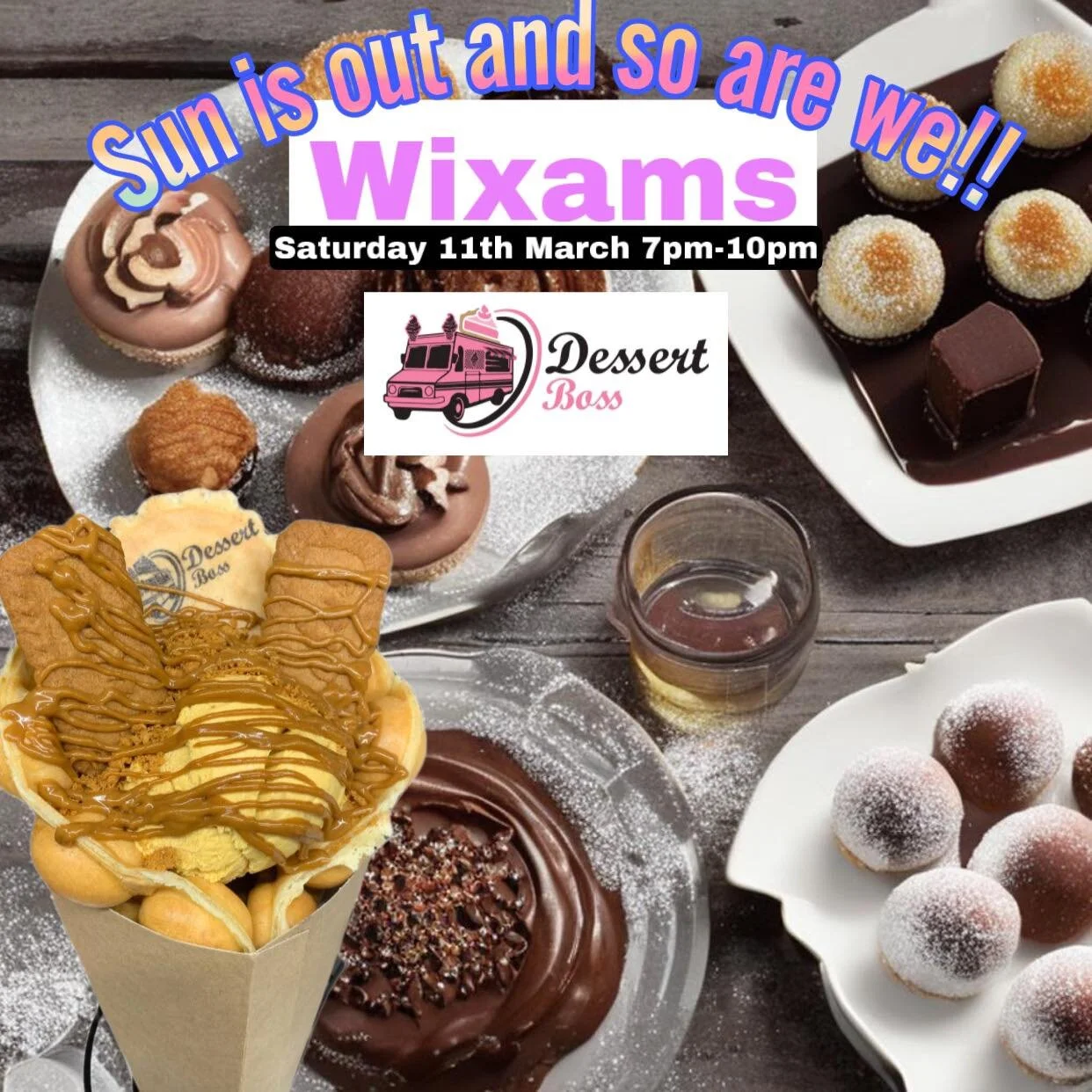 Wixams!! We are visiting you tonight for your monthly visit. And we have a full bus of goodies for you tonight!! (Located outside the village hall) 
Can&rsquo;t wait to be treating you all to a delicious treat! 
We are also on deliveroo tonight. 
(Al