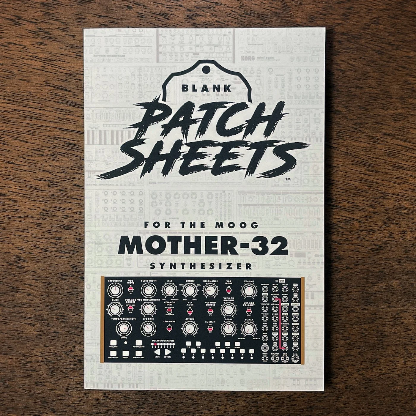 Moog Mother-32 Blank Patch Sheets Notebook