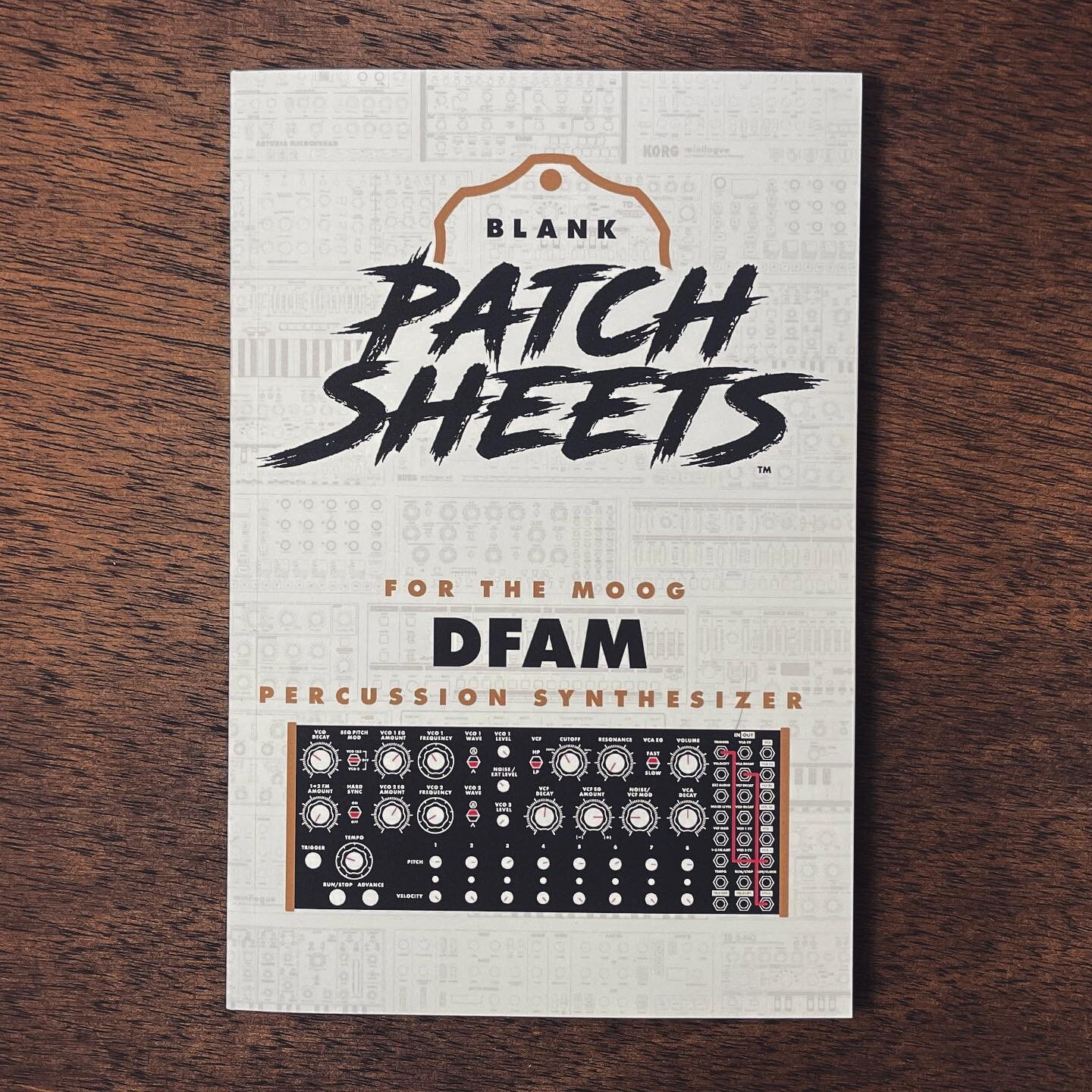 There are over 20 Blank Patch Sheets notebooks in the lineup (link in bio) and the #DFAM is one of the most popular. These notebooks are super handy even when your #synth can save patch presets, but especially useful for a #SemiModular #AnalogSynth t