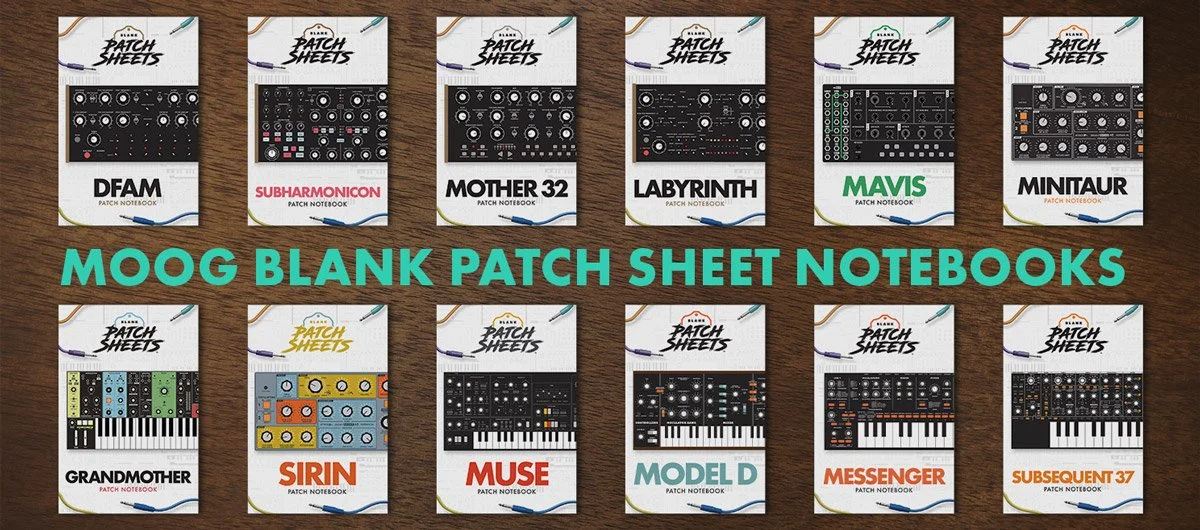 Every Moog Patch Sheet Notebook We Make (and Why You Probably Need One)