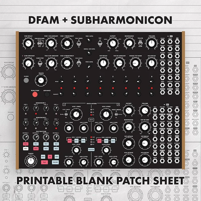 Moog DFAM + Subharmonicon Printable