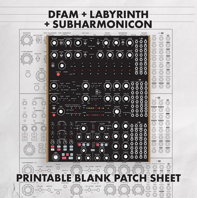 Moog DFAM + Labyrinth + Subharmonicon Printable
