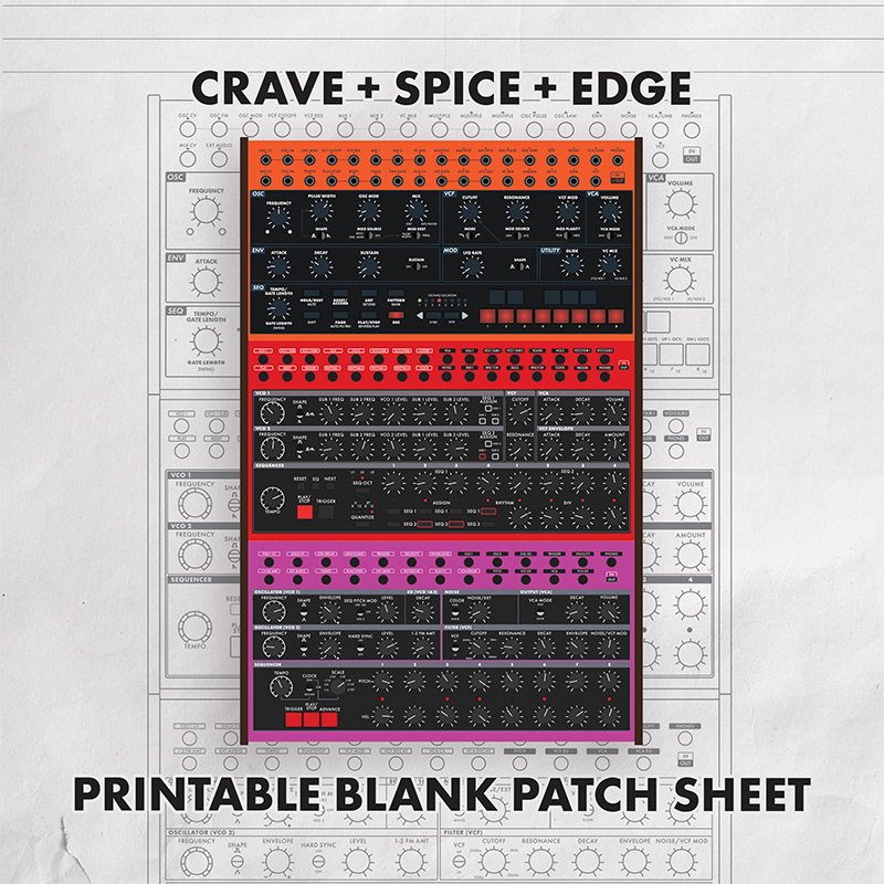 Behringer Crave + Spice + Edge Printable