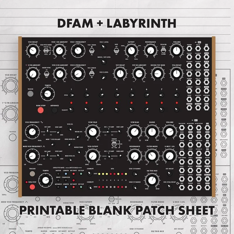 Moog DFAM + Labyrinth Printable