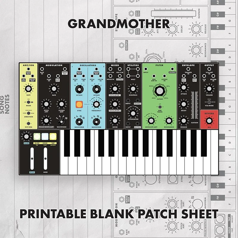 Moog Grandmother Printable