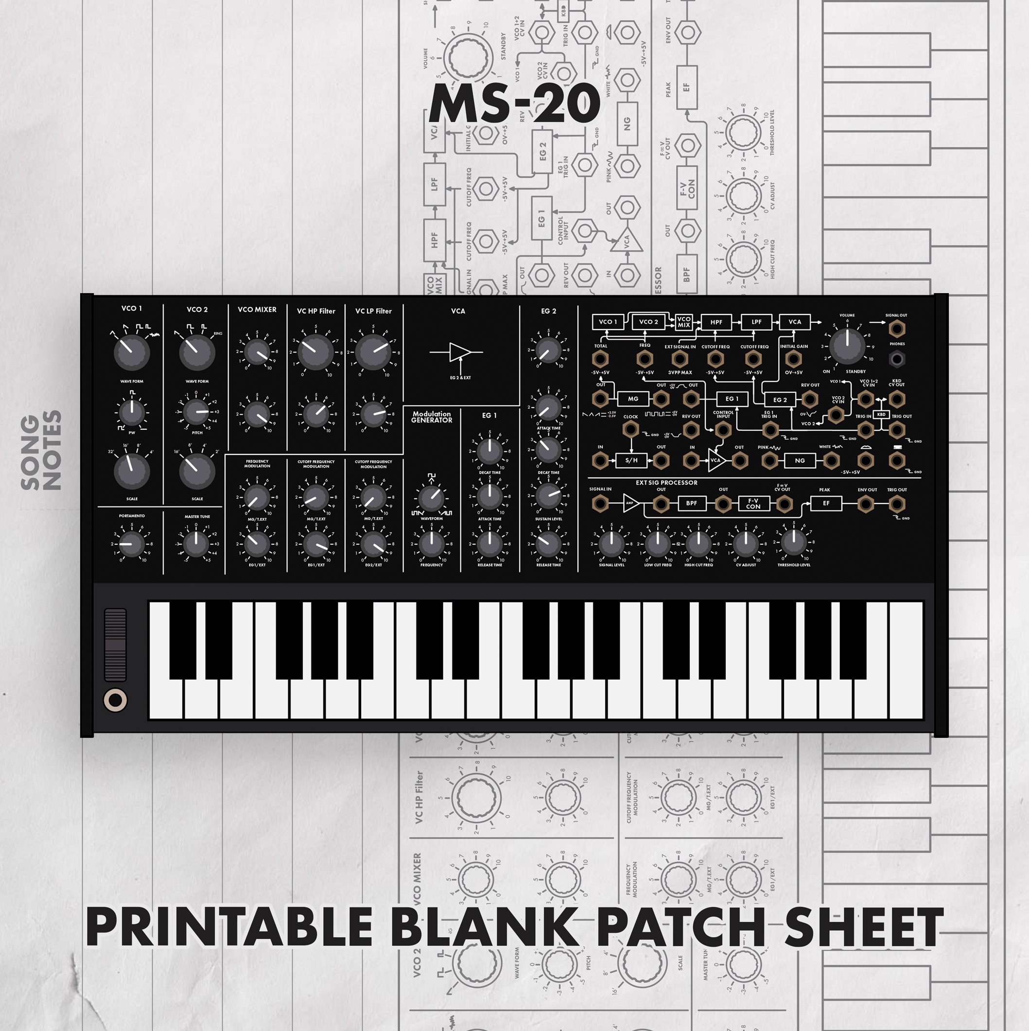 Korg MS-20 Printable