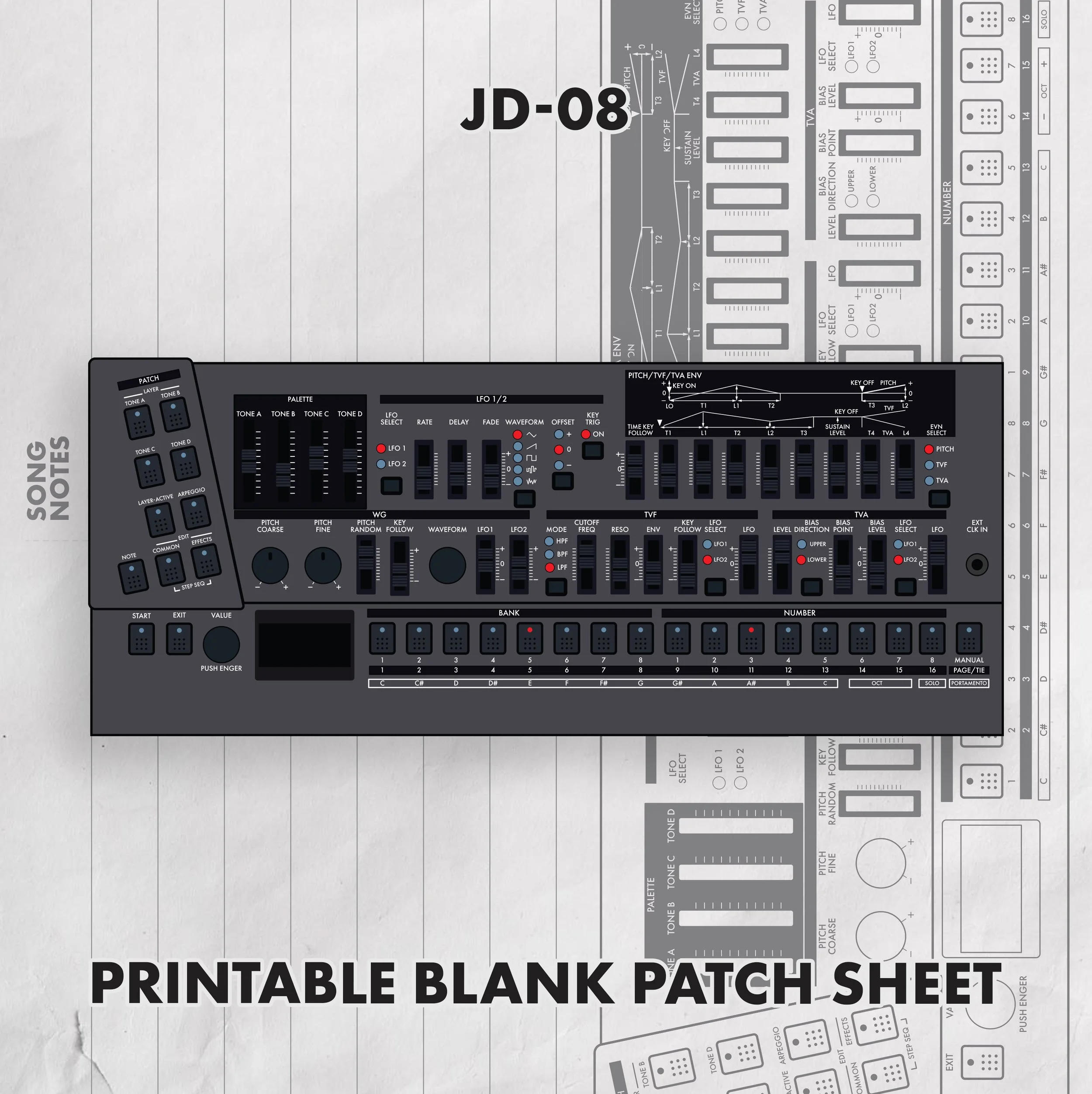 Roland JD-08 Printable