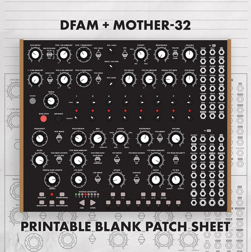 Moog DFAM + Mother-32 Printable