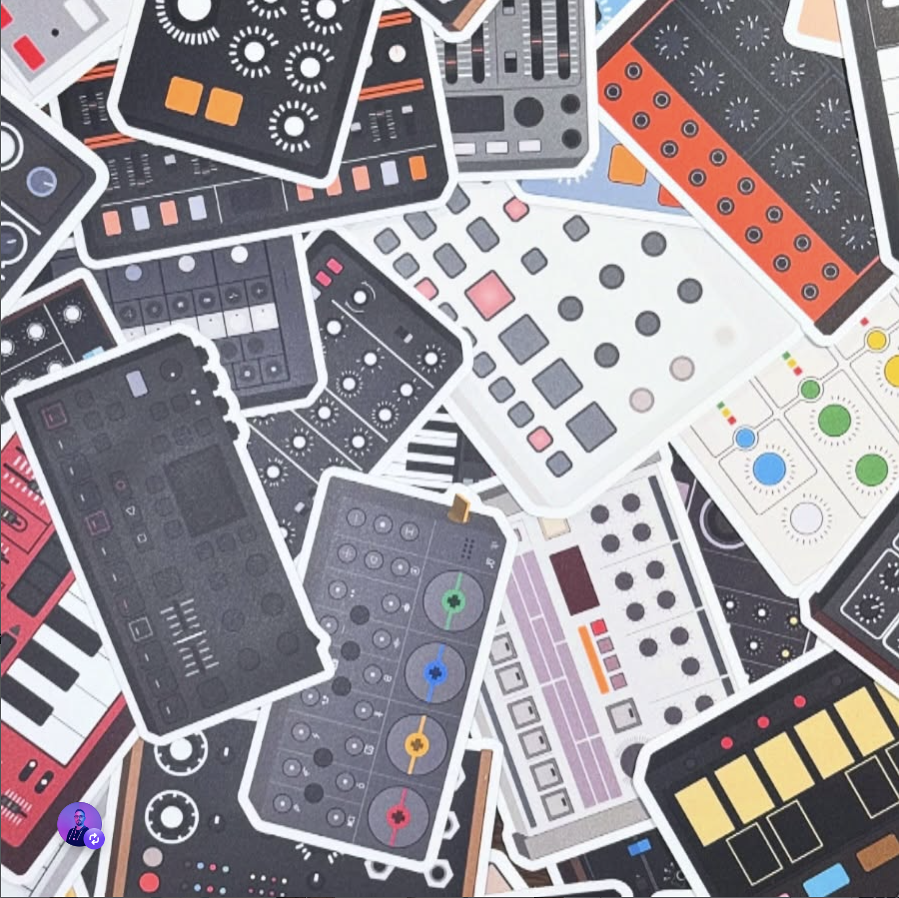Pile of stickers