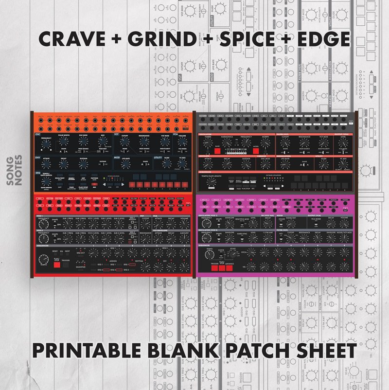 Behringer Crave + Grind + Spice + Edge Printable