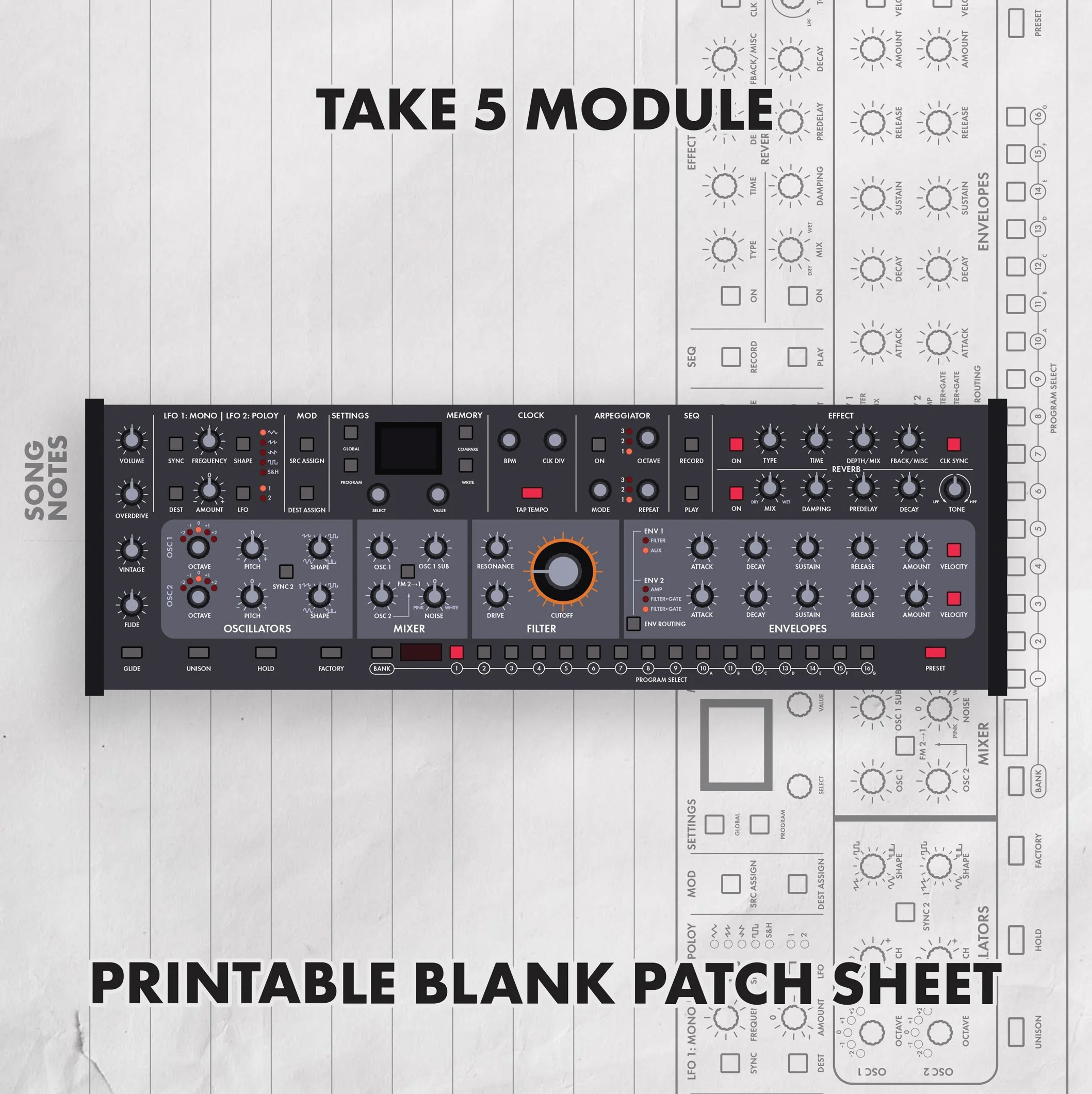 Sequential Take 5 Module Printable