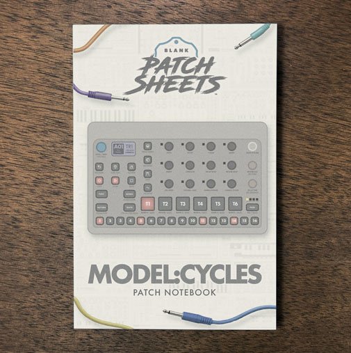 Elektron Model:Cycles Blank Patch Sheets Notebook on a dark wood desk