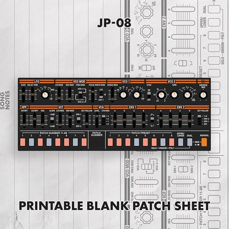 Roland JP-08 Printable