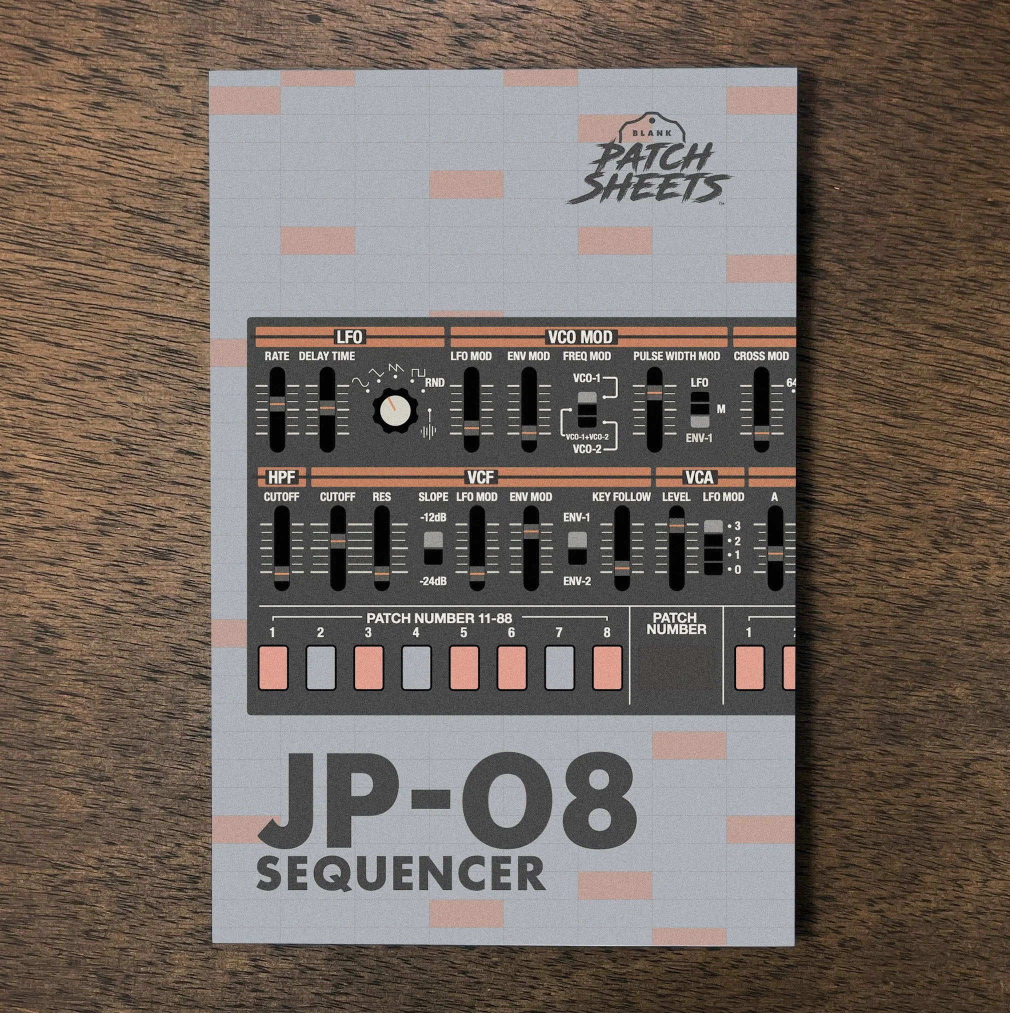 Roland JP-08 Sequencer Notebook