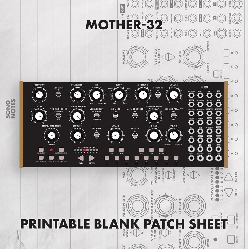 Moog Mother-32 Printable