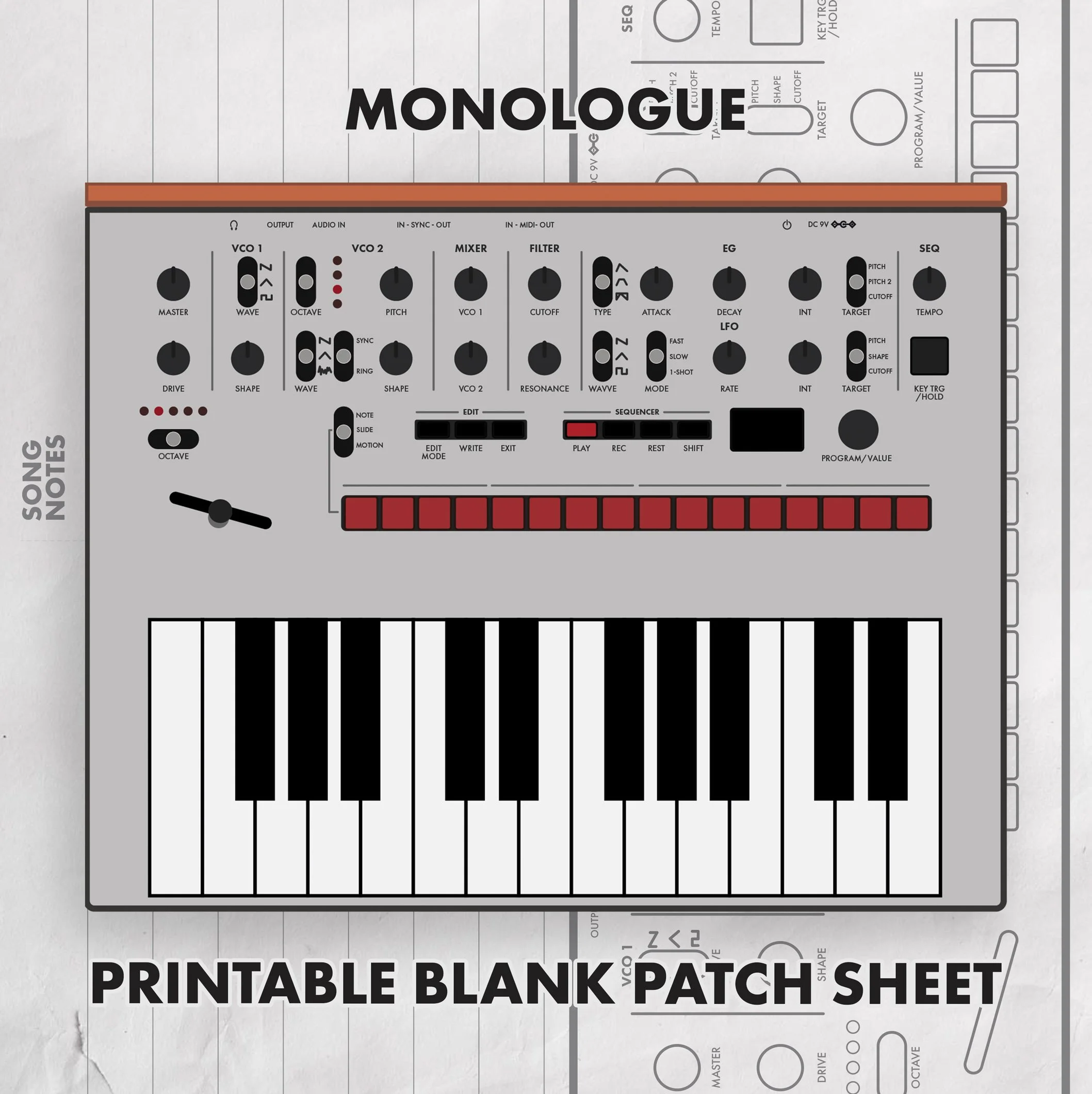 Korg Monologue Printable