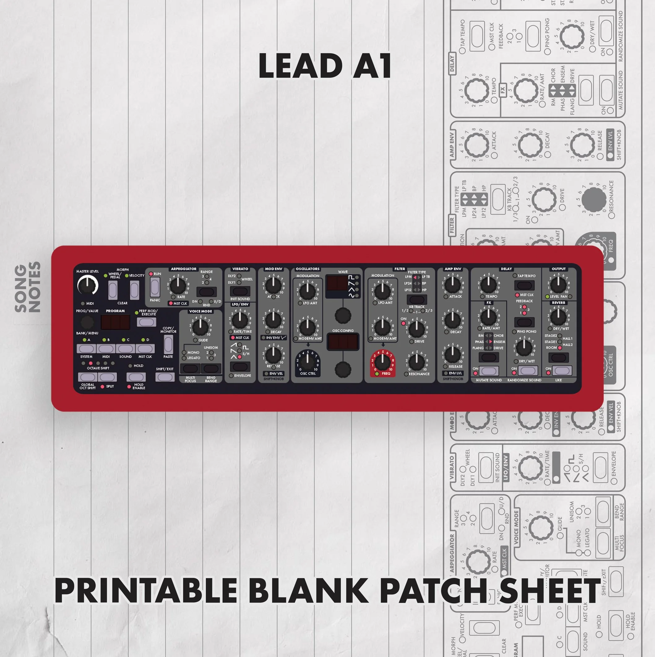 Nord Lead A1 Printable