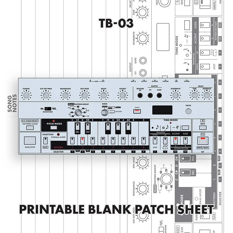 Roland TB-03 Printable