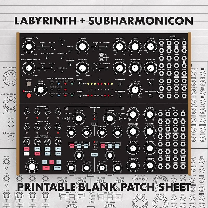 Moog Labyrinth + Subharmonicon Printable
