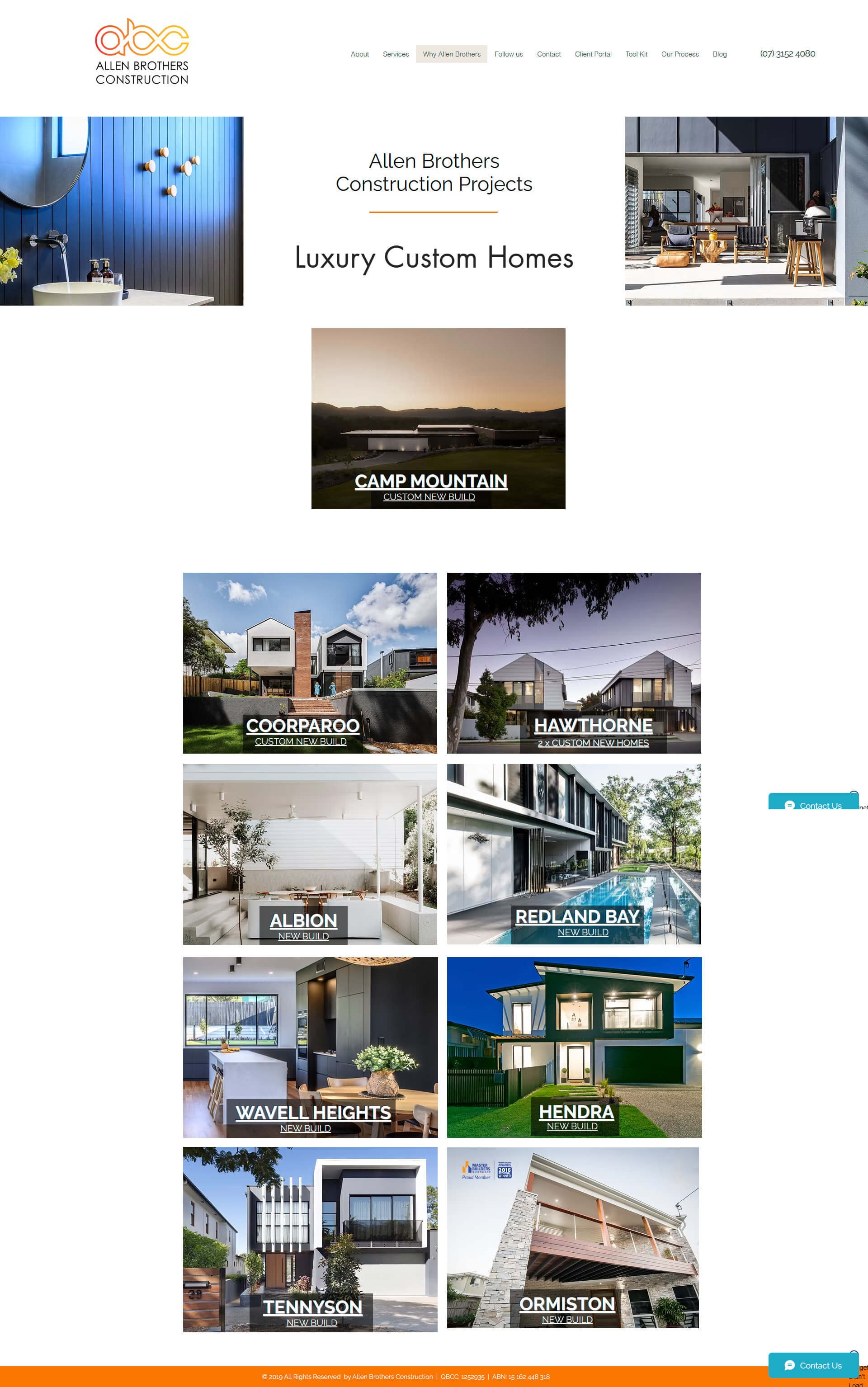 Old Custom Build Projects page