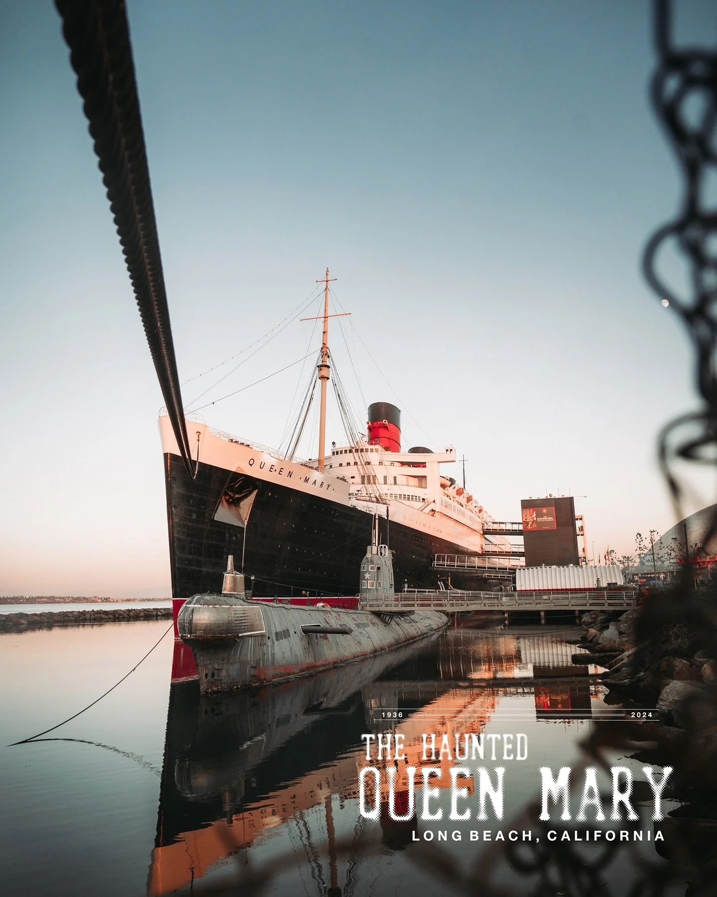 G R E Y  G H O S T . // Last week I returned to my favourite haunted ship @thequeenmary. The Queen Mary has found itself on plenty of lists of &ldquo;the most haunted places in America&rdquo; and it was a treat to spend another night back aboard a pl