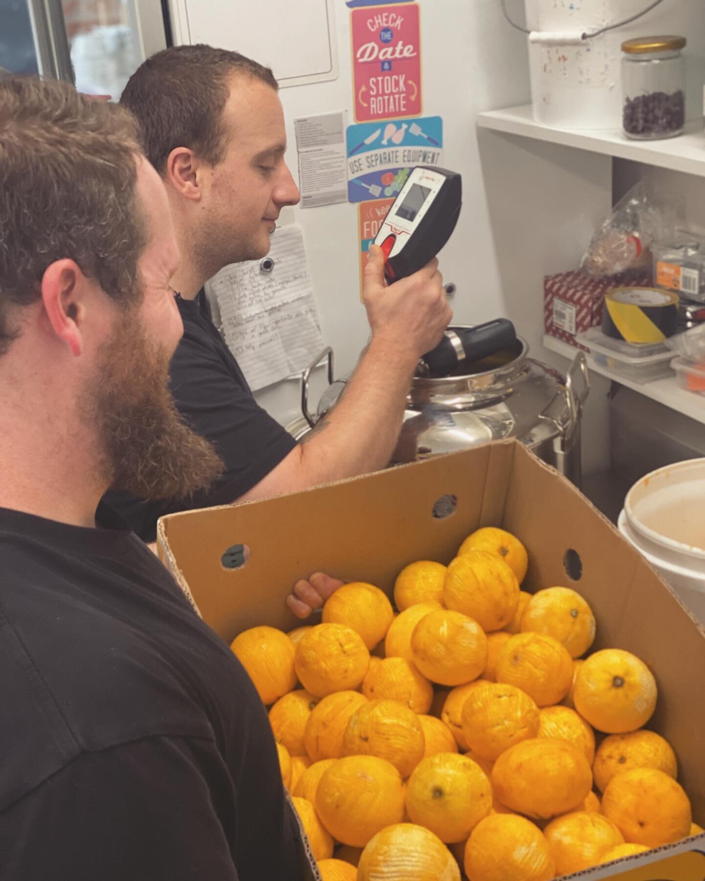 The &lsquo;A team&rsquo; of Bastien and Josh making our next batch of Arancello. Delicious orange digestivo. Made with our unique bread-based alcohol and the zest from beautiful, organically grown, Bay of Plenty oranges, it&rsquo;s one of a kind. Del