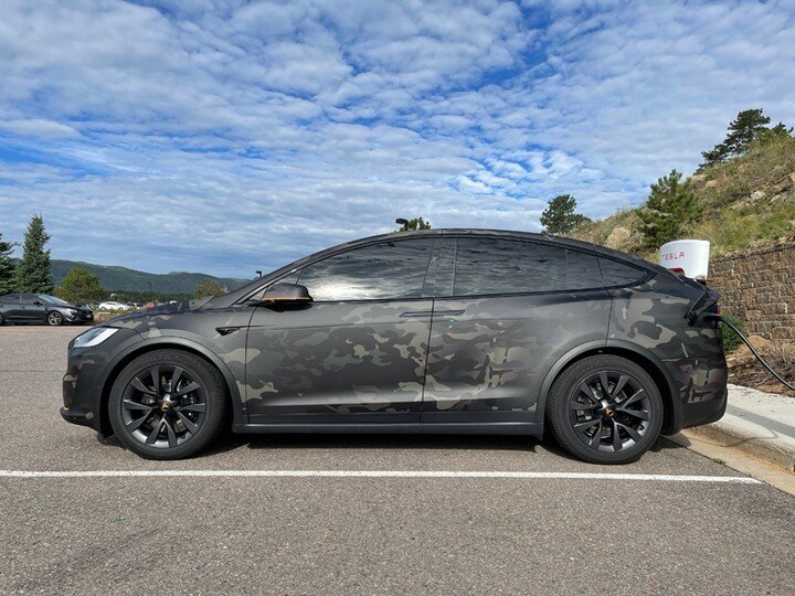Tesla X in stealth mode! Check out this fresh 500% MultiCam Black&trade; wrap sent to us by YouTuber Brad @squared_away_everyday! 

(Look for him on YouTube at squaredawayeveryday)! 

#multicamvinyl #multicampattern #camowrap #vehiclewrap #Teslawrap 