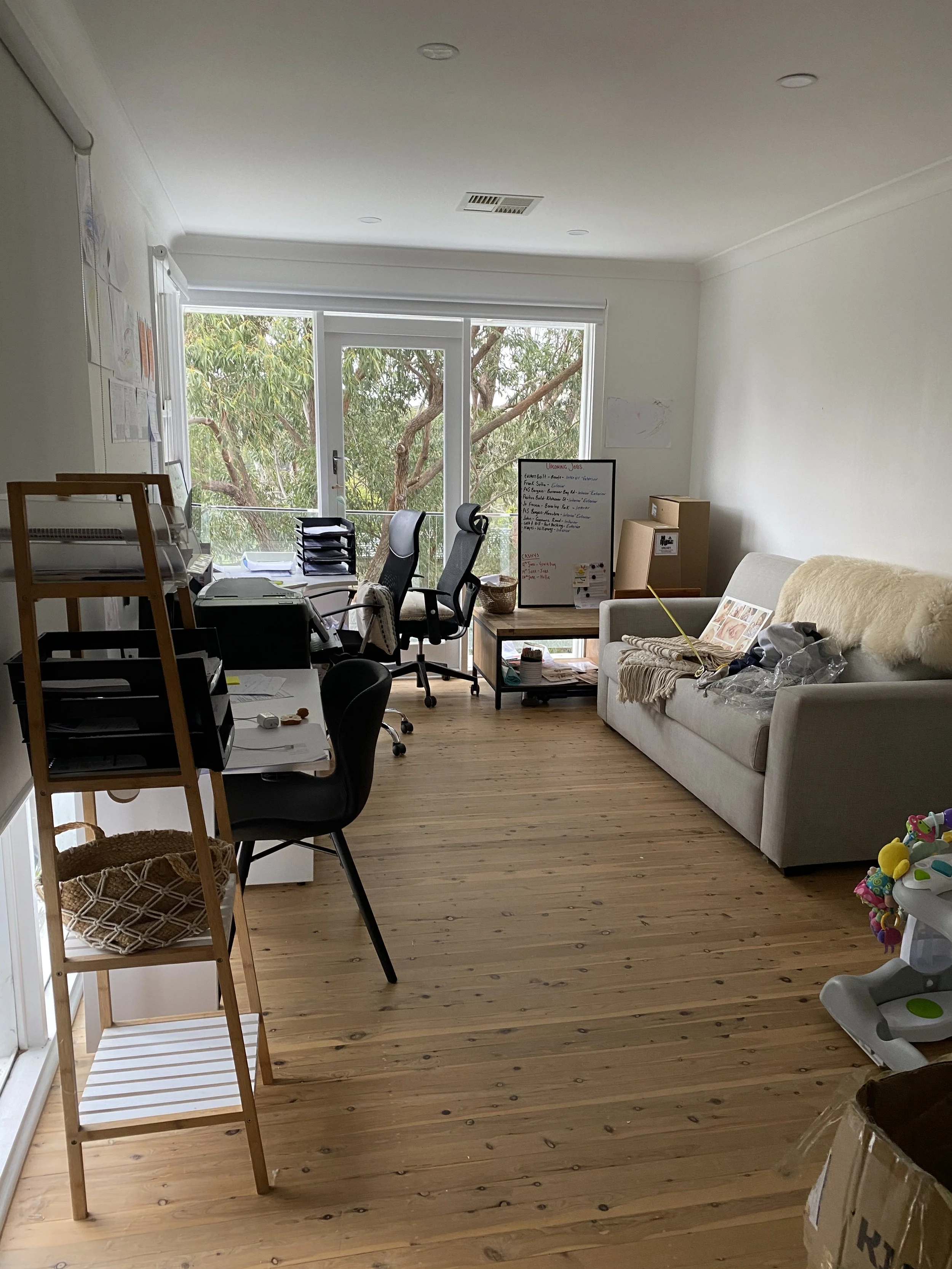 Improved home office layout design for better workflow