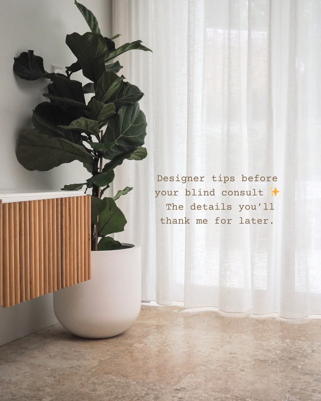 Before your blind or sheer consult, these are the details most people don&rsquo;t think about:
✨Finer hems = luxury feel &amp; perfect drape ✨Clear rods &amp; white strings to seamlessly blend into your walls ✨Warm white sheers for softness &amp; whi