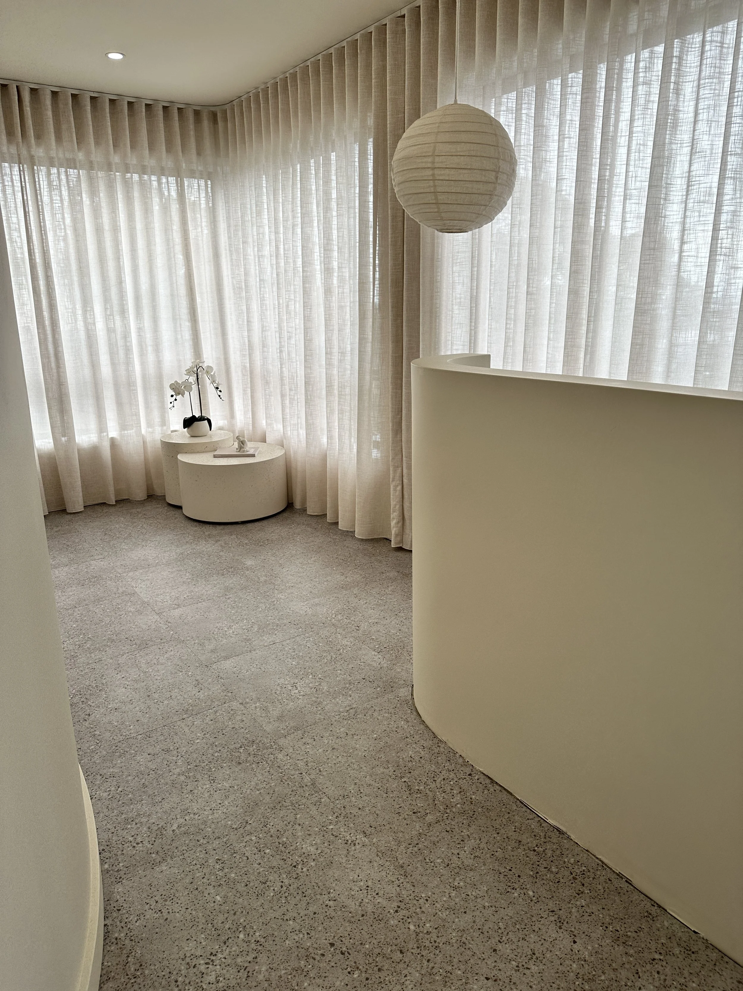 Minimalist beauty salon interior design in Sylvania Sydney