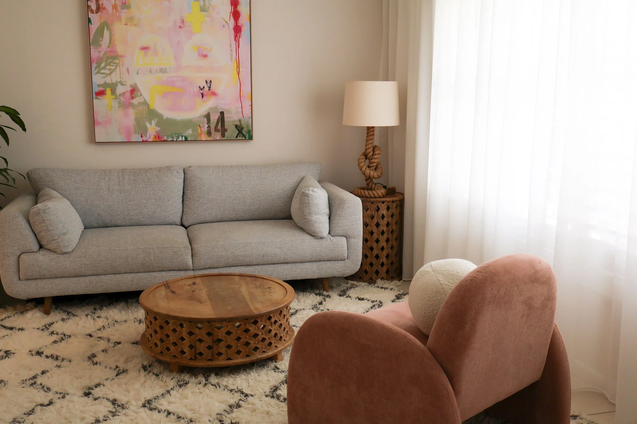 A coastal living room interior styling project in Sydney, New South Wales