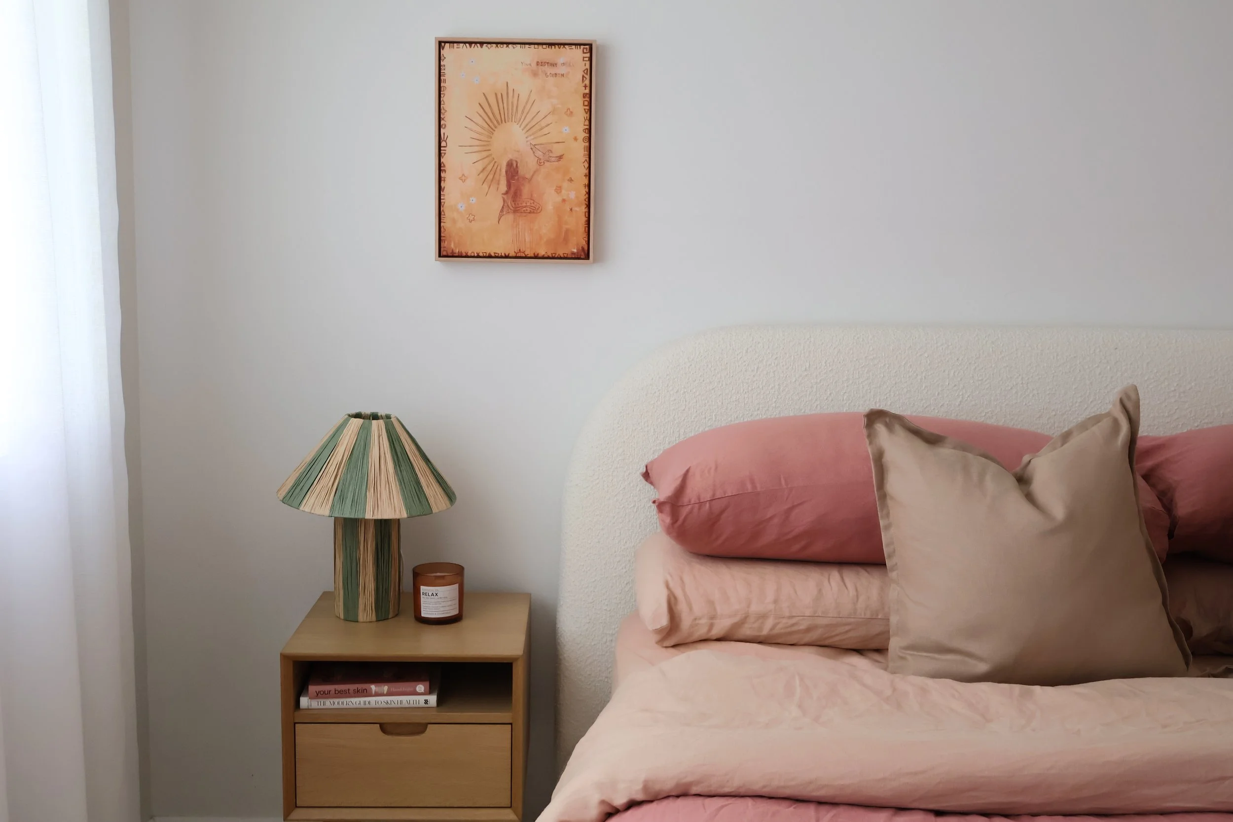 Interior styling vignette of a coastal home in Sydney, Sutherland Shire