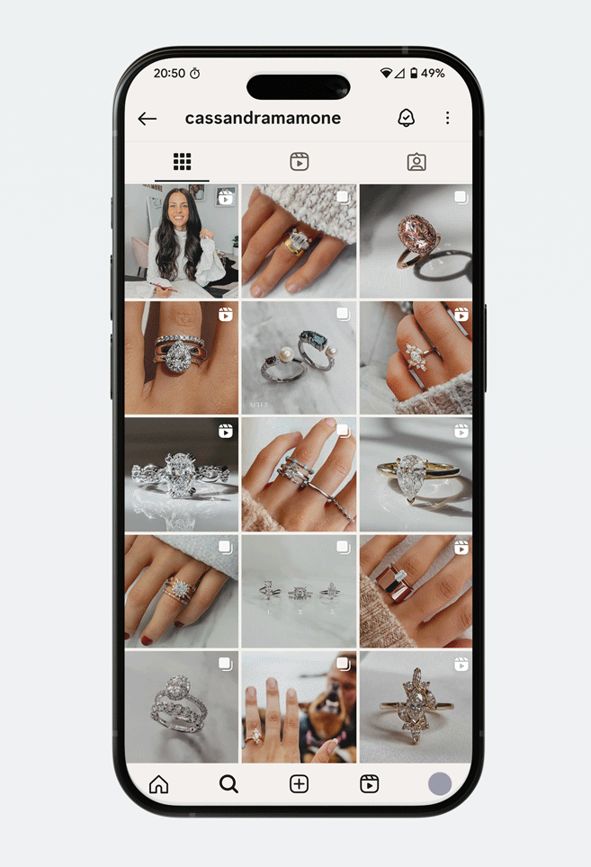 Cassandra Mamone - Curated Instagram feed with all images taken and edited by me (except professional engagement/wedding photos)