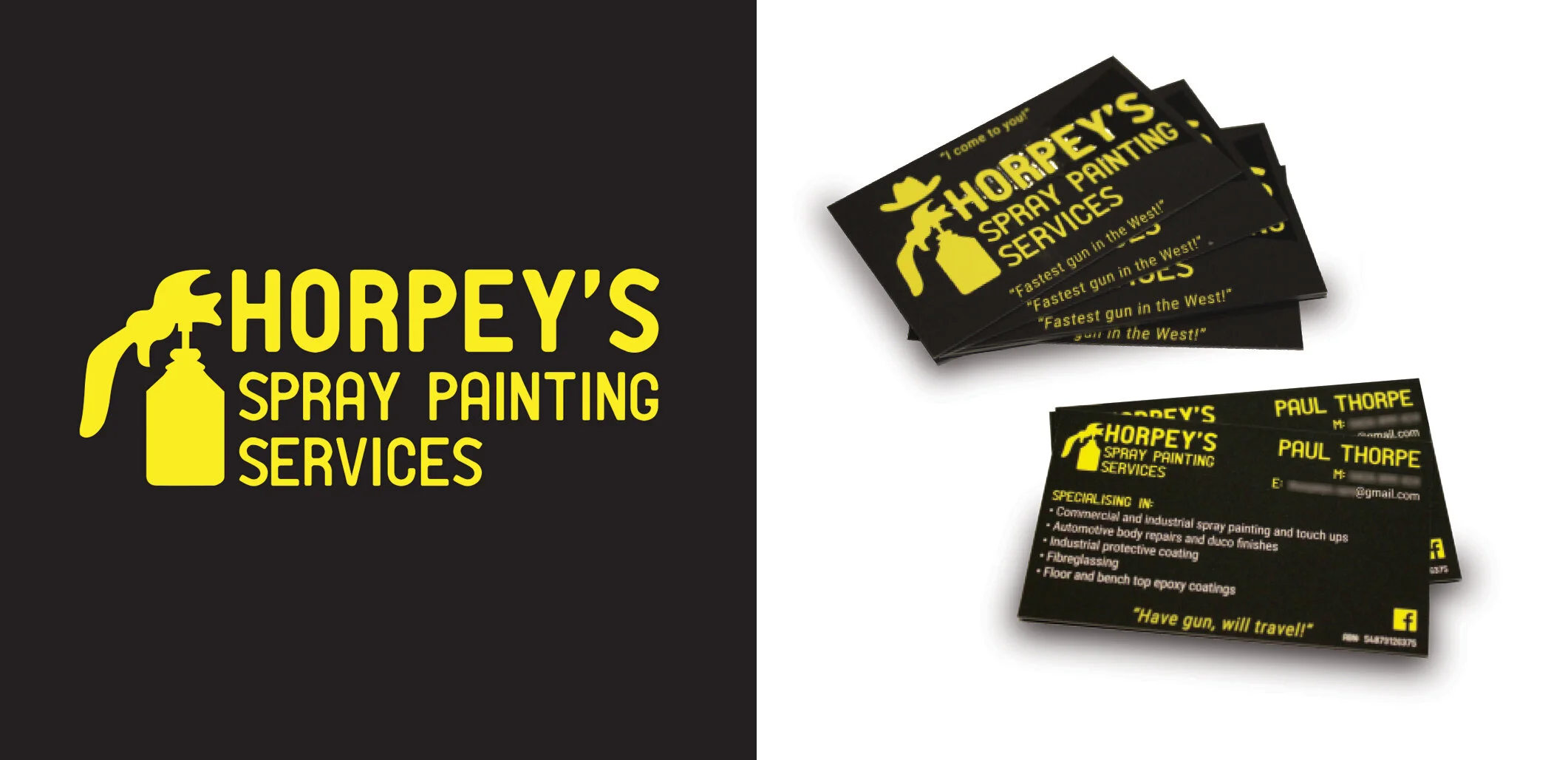 Thorpey's Spray Painting Services - Logo and business card design